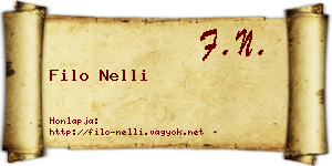 Filo Nelli névjegykártya